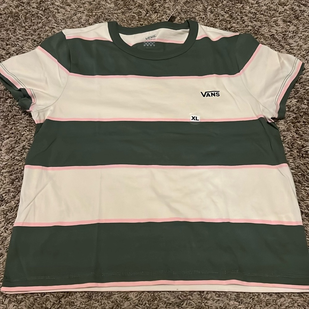 Vans Striped Crop Boxy Tshirt